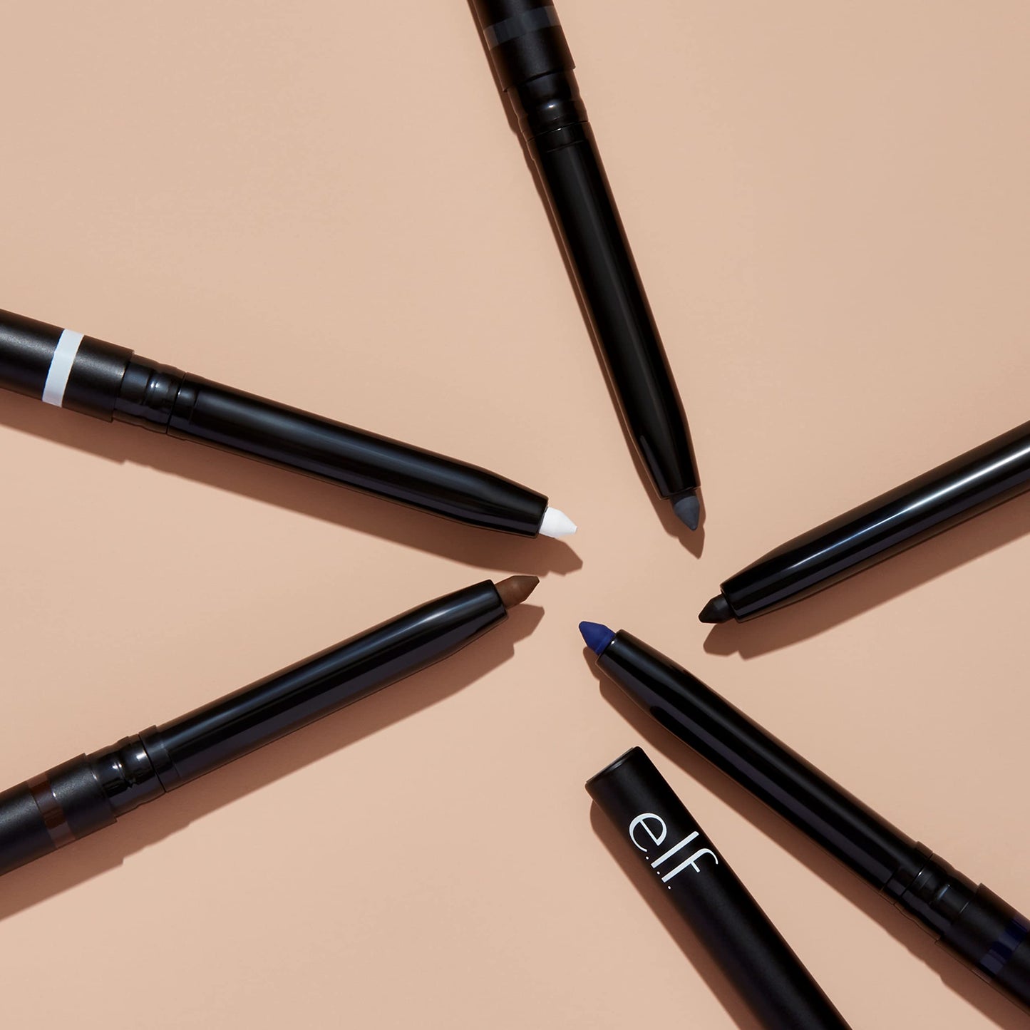 e.l.f. No Budge Retractable Eyeliner, Creamy, Ultra-Pigmented & Waterproof, Creates Bold & Defined Lines, Vegan & Cruelty-Free, Black 0.006 Oz